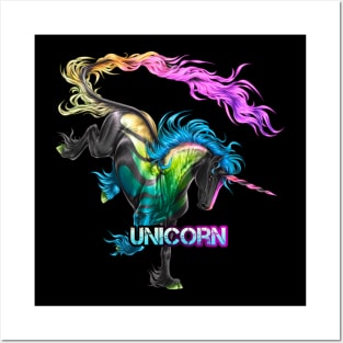 Magical unicorn color Posters and Art